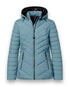 District Kaprun Faux Down Jacket with Detachable Hood – Black Contrast Zippers